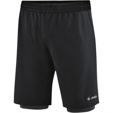 JAKO Sports Trousers 2in1 (Short+Tight) short black Men